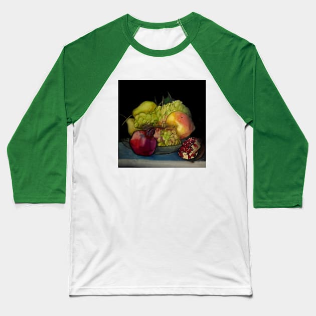 Still life with fruits Baseball T-Shirt by Elena Akopian